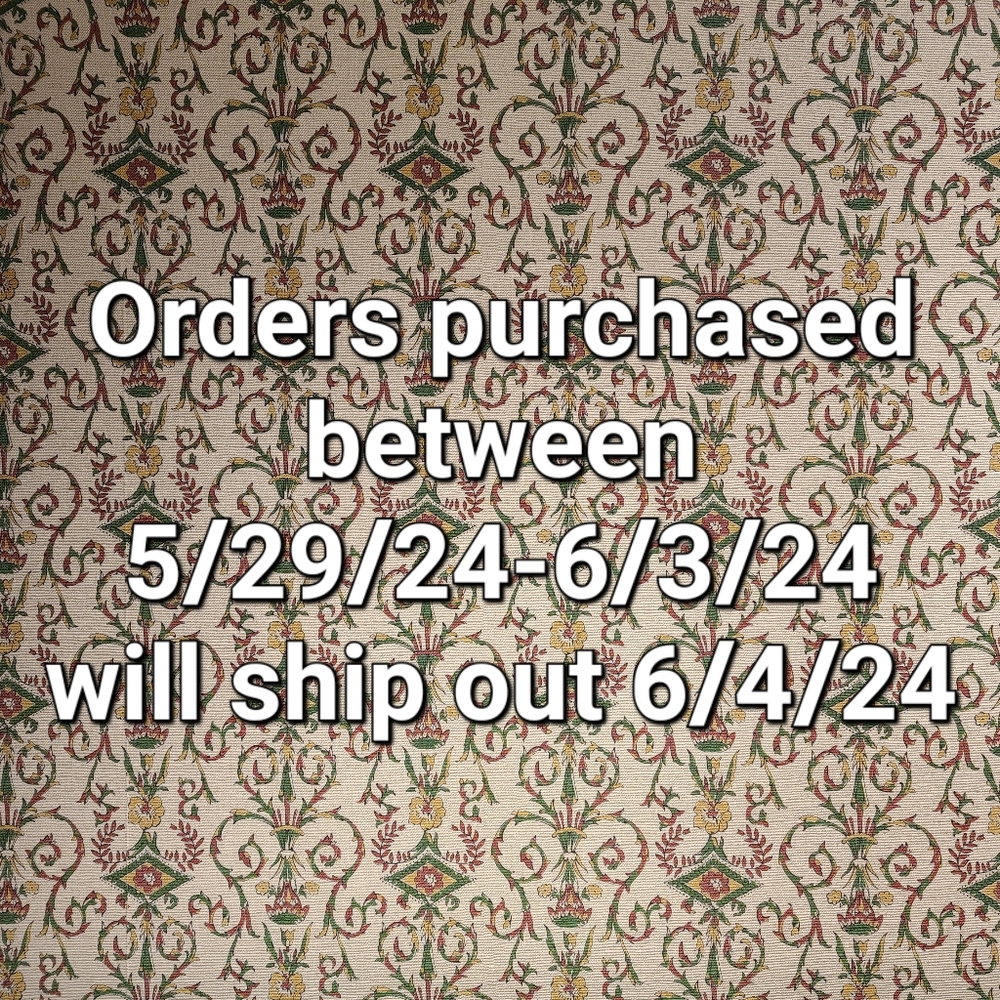 Shipping will resume 6/4/2024